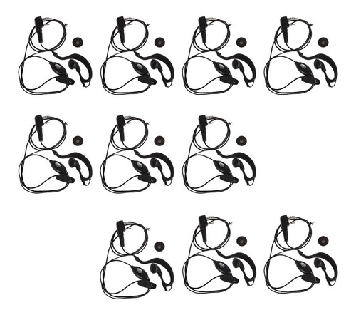 Paquete De 10 Audífonos Micrófono Para Baofeng Uv
