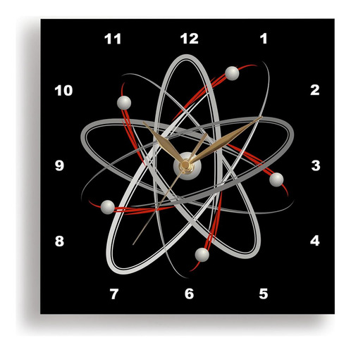 3drose Llc Dpp__1 Símbolo De Átomo En El Reloj De Pared De F