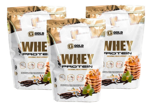 Combo X3 Whey Protein 100% Gold Nutrition Vainilla 2 Lbs