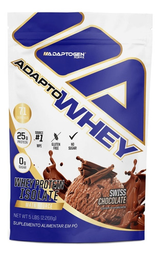 Suplemento Em Pó Adaptogen Science  Adapto Whay Proteínas Adapto Whay Sabor  Chocolate Em Pote De 2268l