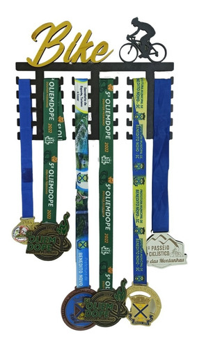 Porta Medalhas Ciclismo De Mdf Unissex Para 30 Medalhas