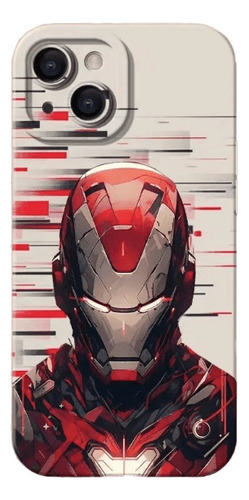 Funda De Silicona For iPhone 15 De Marvel Iron Man Tony Sta