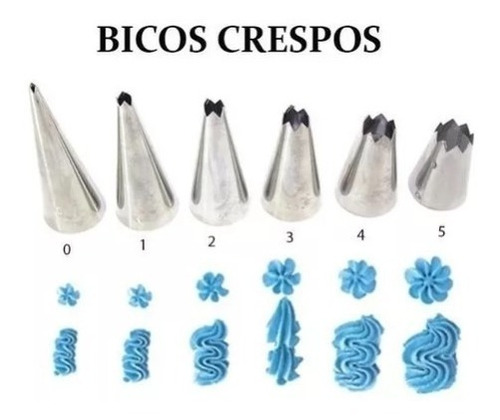 Imagem 3 de 7 de Bico 1 M + 16 Bicos Pçs Inox Grandes + 5 Sacos M + Adaptador