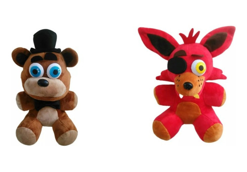 Peluches En Pareja De Freddy Y Foxy En 35cm De Alto Set Fnaf