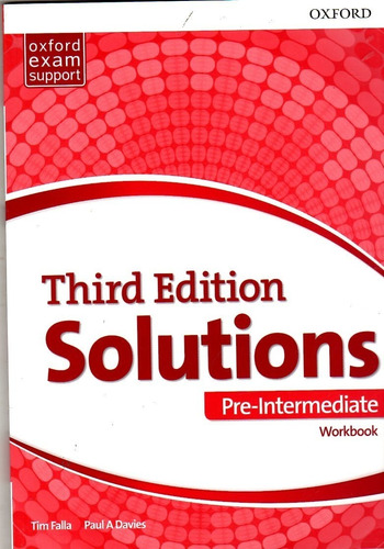 Solutions Pre Intermediate Third Edition Workbook