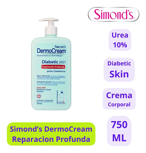 Simond's Dermocream Diabetic Skin Reparacion Profunda 750ml