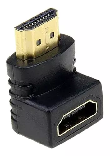 Ficha Codo Adaptador Hdmi 90 Grados En L Macho Hembra