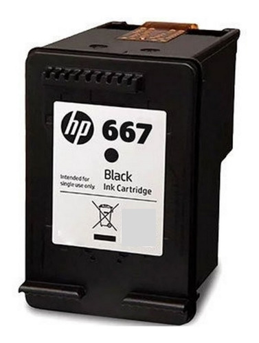 Cartucho De Tinta Negro Hp 667 Original 1275 2775 6475