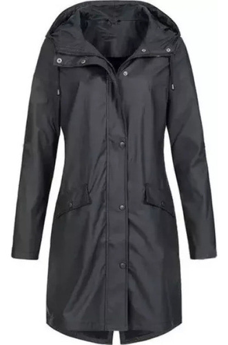 2024 Mujer Sólido Chamarra Lluvia Outdoor Sudadera Impermeab