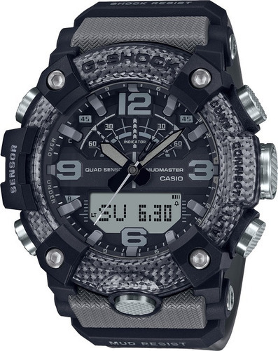 Reloj Casio Mudmaster Ggb1008a Hombre Original Color De La Correa Negro Color Del Bisel Gris Color Del Fondo Negro