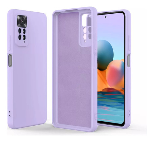 Carcasa Silicona Slim Para Xiaomi Redmi Note 11 Pro Color Violeta