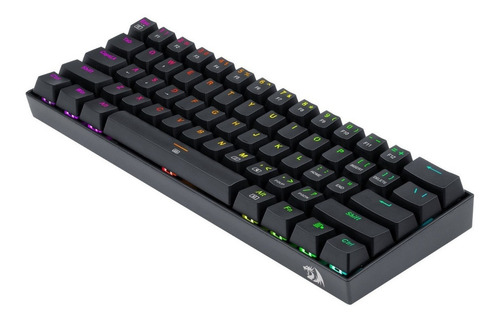 Imagen 3 de 5 de Teclado gamer Redragon Dragonborn K630 QWERTY Redragon Brown inglés US color negro con luz RGB