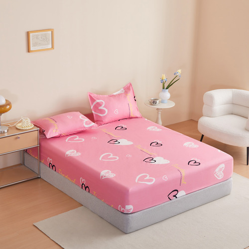 Juego De Sabanas King Size 100% Poliéster Microfibra 4 Pzs Rosa Floreado