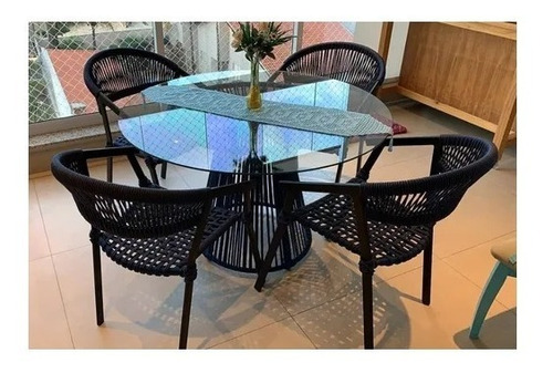 Cadeira Alumínio E Corda Náutica Casa E Jardim - Proteção Uv