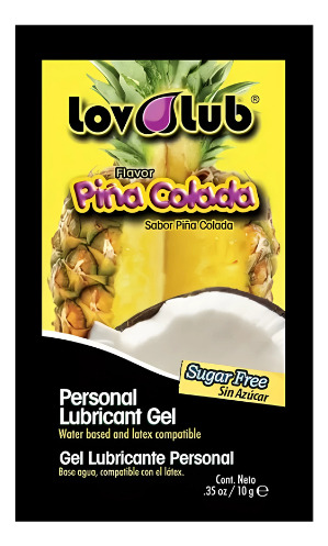 Sobre Lubricante Lov Lub 10g Varios Sabores Comestibles Fresa Kiwi