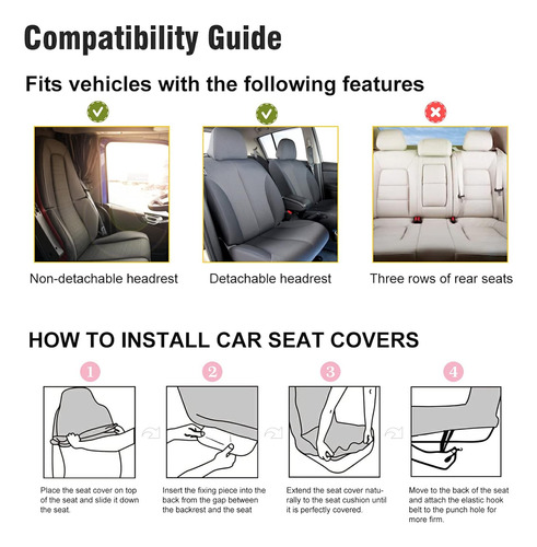 Juego De 2 Fundas Universales Para Asiento De Automóvil, Dis