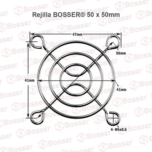 Imagen 4 de 7 de Rejilla Reja Metalica Bosser Para Cooler De 50x50mm
