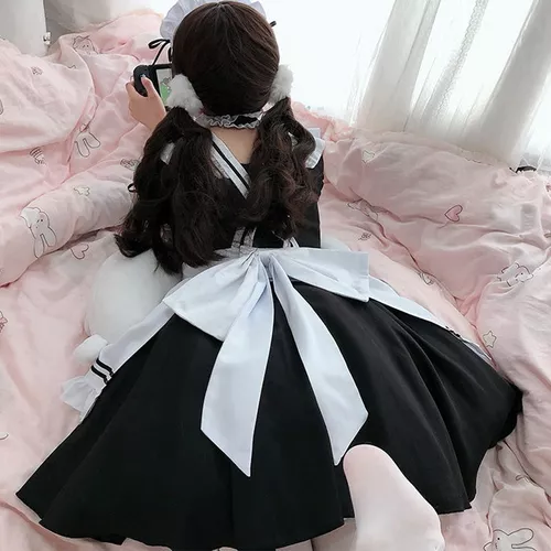 Lolita Cute Maid Girls Costumes Traje Traje Japonês Animação Show