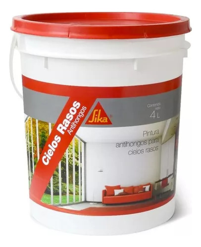 Pintura Antihongos Para Cielos Rasos Blanca Sika Lata 4l