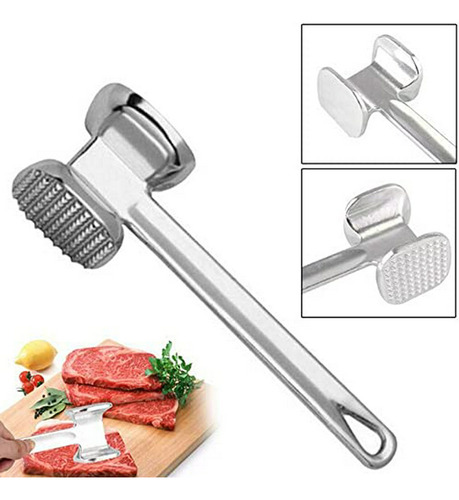 Martillo De Carne De Aluminio De Dos Lados De 22,5 Cm, Ablan