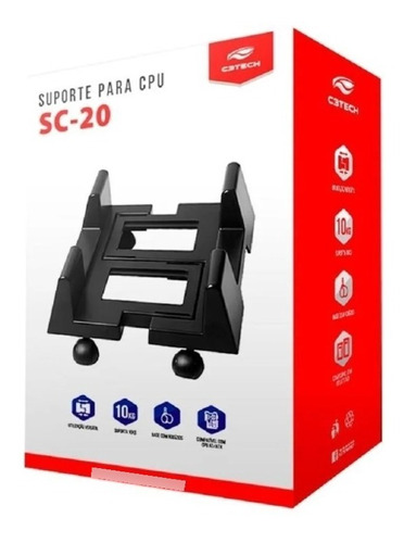 Base Suporte Carrinho Para Gabinete Cpu Ajustável Rodinhas