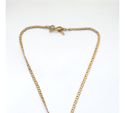 Imagen 4 de 5 de Collar Obsidiana Caoba, Piedra Preciosa, Cadena Bronce, Cod1