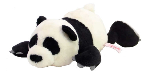 Urso Panda Pelúcia 30cm Naninha Bebe Nenem - Modelo Deitado