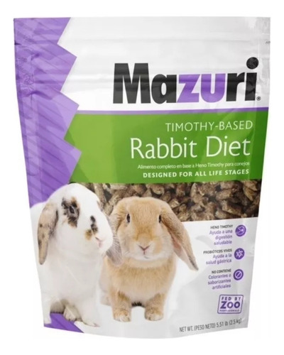 Alimento Mazuri Conejo 2.5 Kg  Enviamos A Todo Chile