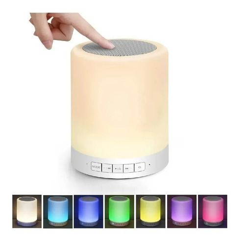 Bocina Bluetooth Luz Led Rgb Microsd Aux3.5 Usb Touch