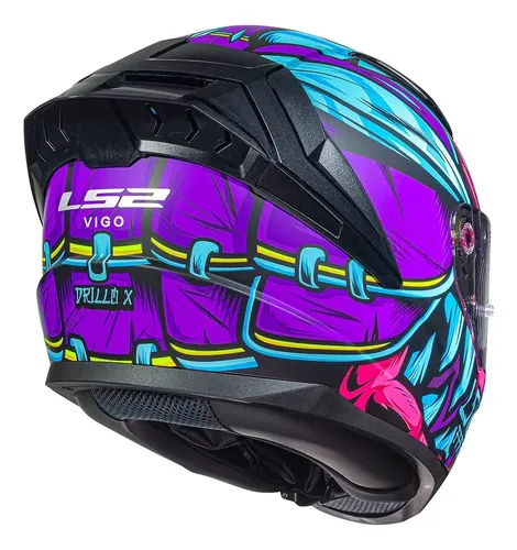 Capacete Ls2 Vigo Drillox Roxo Fosco Cor Lilás Tamanho Do Capacete