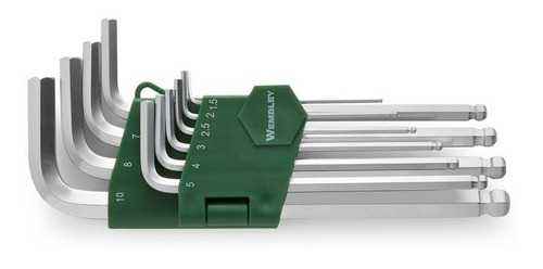 Imagen 1 de 8 de Llaves Allen Wembley Juego Metrico 10pz Punta Bola Bremen®
