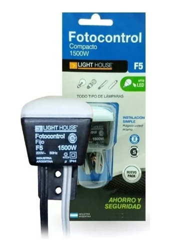 Pack X5 Fotocelula Fotocontrol Apto Led 4 Cables 1500w