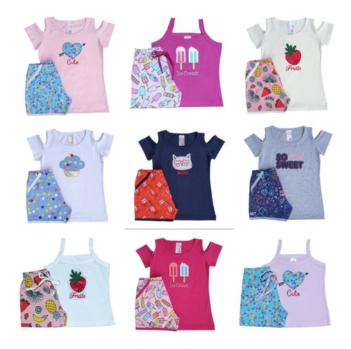 1 Conjunto Infantil Menina Menino Roupas Atacado Baratas