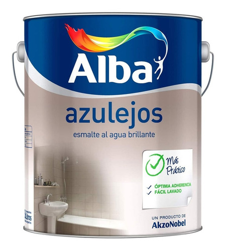 Esmalte Para Azulejos Alba X 3,6 Lts Al Agua Brillante