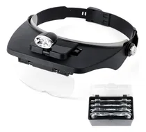 Comprar Visera Lupa Binocular Luz Led Lentes Vincha Manos Libres Pro