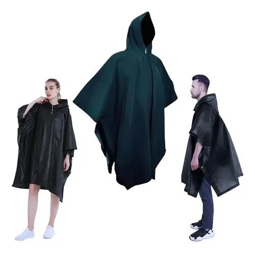 Capa Poncho Para La Lluvia 100% Impermeable Holt Black Bear | Cuotas ...