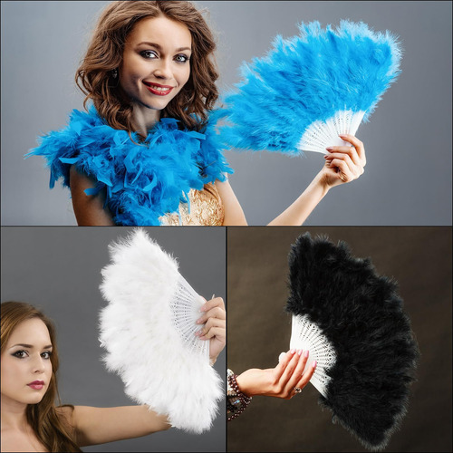 Mecanixity Feather Hand Fan Red Vintage Fan Fan Fan Fan Hand