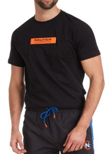 Playera Nautica 100% Algodón Negro Hombre N7e0040311