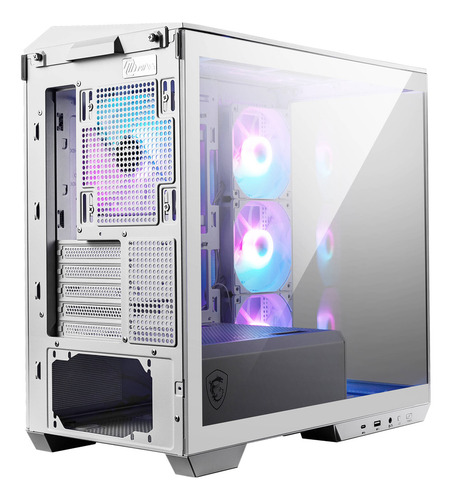 Gabinete Gamer Msi Mag Pano M100r Pz White Micro Atx Usb-c Blanco