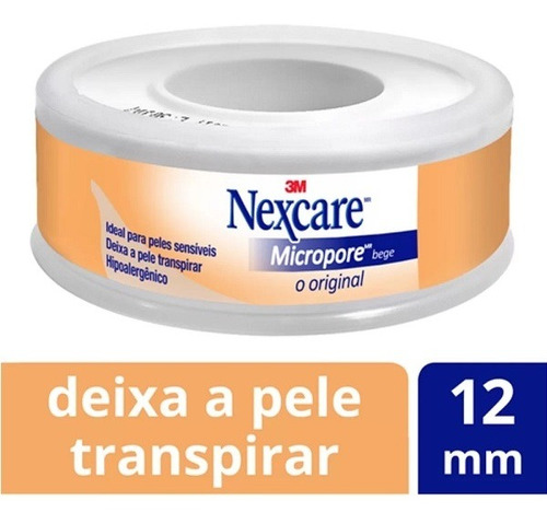 Fita Micropore Bege Nexcare 12mm x 4,5m