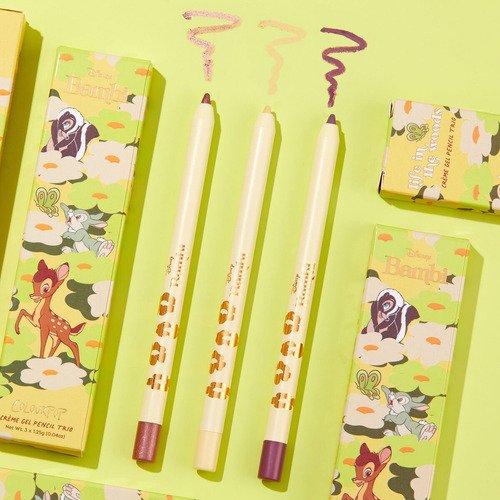 Kit 3 Delineadores De Ojos Bambi, Colour Pop Color Crema Efecto Mate