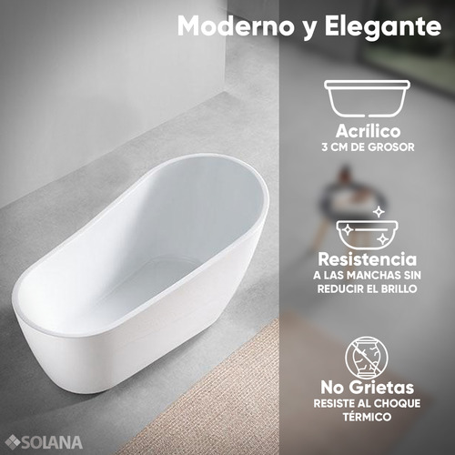 Solana Kit Bañera Ovalada De Acrílico Solido 180x90 Cm Con Desnivel con Grifo Independiente Tipo Cuello Cisne Negro Kit de Lujo Bañera Acrílico De Alto Brillo y Grifo de Acero Para Cuarto de Baño