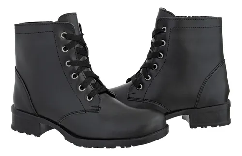 Bota Coturno Feminina Fosca Salto Baixo Cr Shoes 1600 R 129