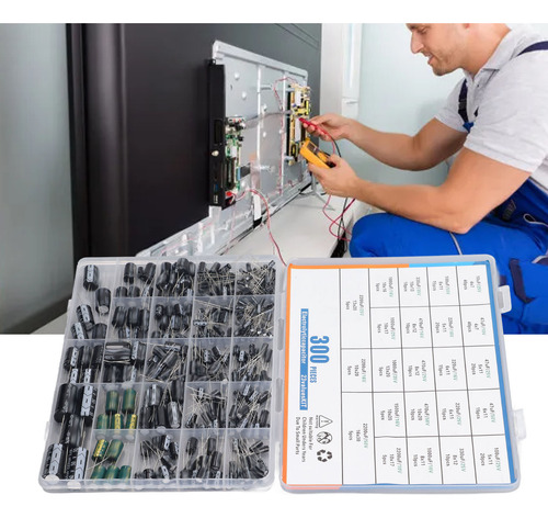 Condensador Electrolítico De Aluminio, 300 Piezas, Capacitor