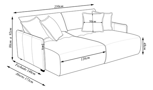 Sofá Cama Bipartido Elétrico 250cm Retrátil Veludo Bege