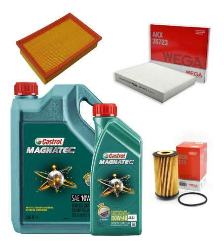 Kit 3 Filtros + 5l Aceite Castrol 10w40 Chevrolet Tracker