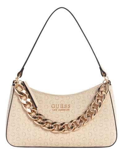 Bolsa Guess Factory Sb942469-san Acabado de los herrajes Níquel Color Marrón claro Correa de hombro Marrón claro Diseño de la tela Lisa