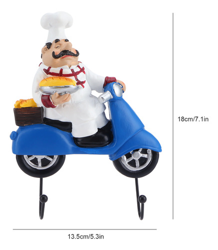 Colgador Autoadhesivo Con Forma De Figura De Chef Con Dibujo