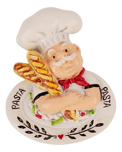 2 Piezas Chef Estatua Nevera Imán Resina Decoración
