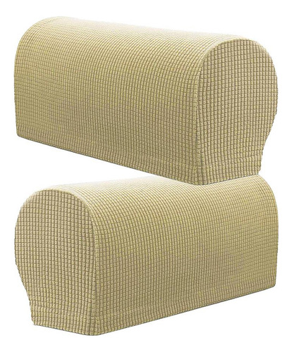 2 Pares (beige Y Rojo) De Protectores De Brazos Para Sofá,
